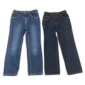 Cat & Jack Relaxed Straight Blue Jeans Bundle - 2 Pair